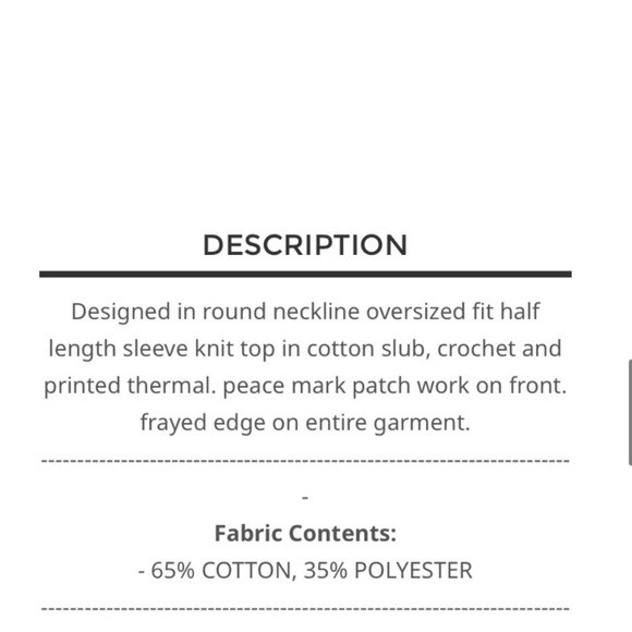 53 ❤️POL crochet peace top - Picture 6 of 6